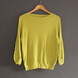 Green bell sleeve sweater